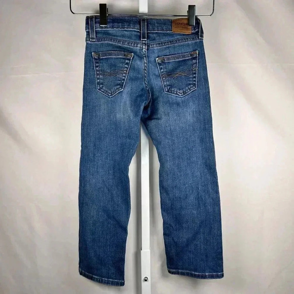 2/30 Levi’s Signature Straight Size 5 Regular Boys Jeans Denim Adjustable Waist - Picture 3 of 9